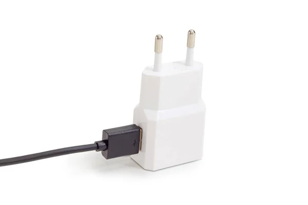 Chargeur d'appareil mobile sur fond blanc — Photo