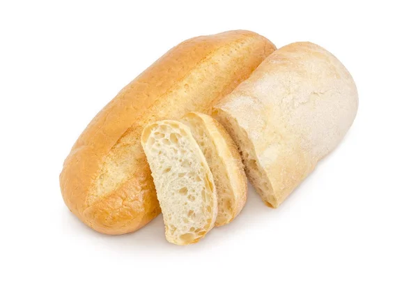 Vollkornbrot und teilweise geschnittenes Ciabatta — Stockfoto