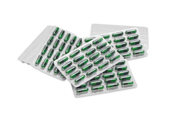 Blister packs with capsules of dietary supplements — Stock Photo, Image