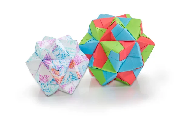 Dwóch różnych dodecahedrons - trzy wymiary figur geometrycznych — Zdjęcie stockowe