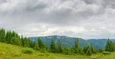 Dağ silsilesi Karpat Dağları Panoraması