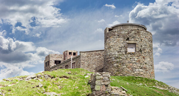 Ruins of the old observatory in the Eastern Carpathians