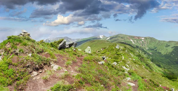 Гірський хребет Чорногора у Східних Карпат — стокове фото