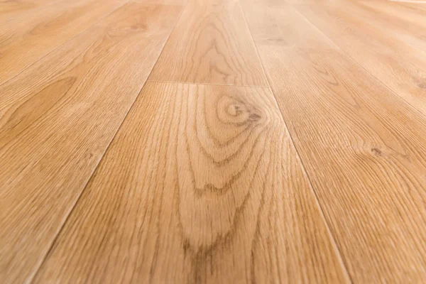 Vinyl flooring with wooden planks pattern imitation, low point view — Stock Photo, Image
