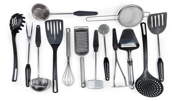 Different cooking utensils on a white background — Stock Photo, Image