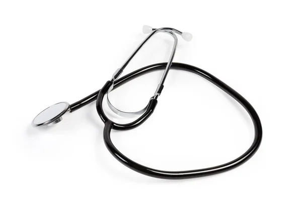 Nowoczesny Stetoskop Jednostronnym Głowicą Membraną Białym Tle — Zdjęcie stockowe