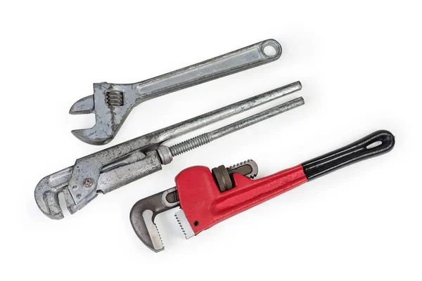 Modern Heavy Duty Pipe Wrench Used Plumber Wrench Adjustable Wrench — Stock Photo, Image