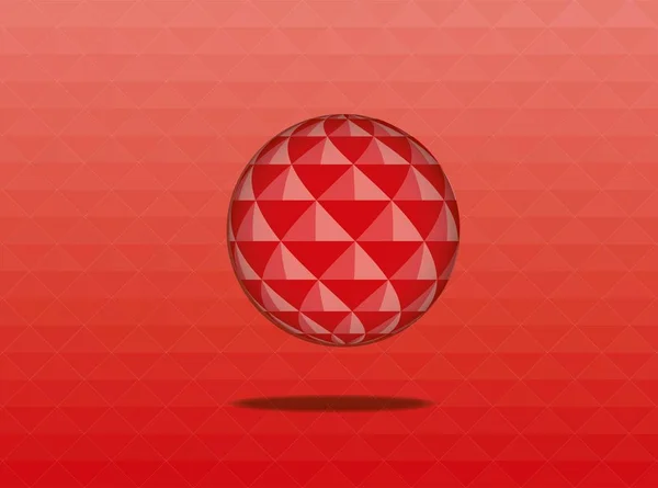 Boule Rouge Fond — Image vectorielle