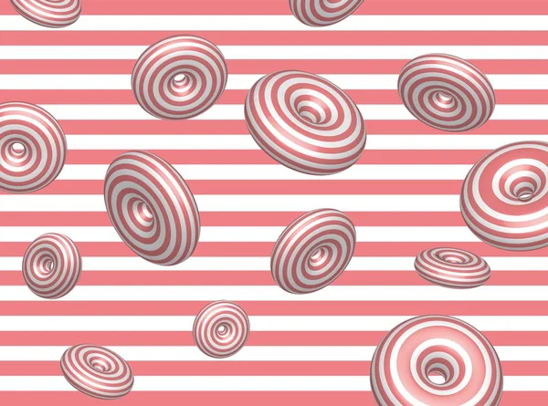 3D pembe ve beyaz şekiller