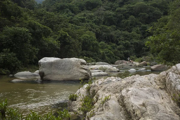 Vista Panorámica Del Río Que Fluye Bosque Yelapa Jalisco México — Foto de Stock