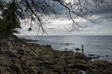 Plaj, Yelapa, Jalisco, Meksika avlanma adam