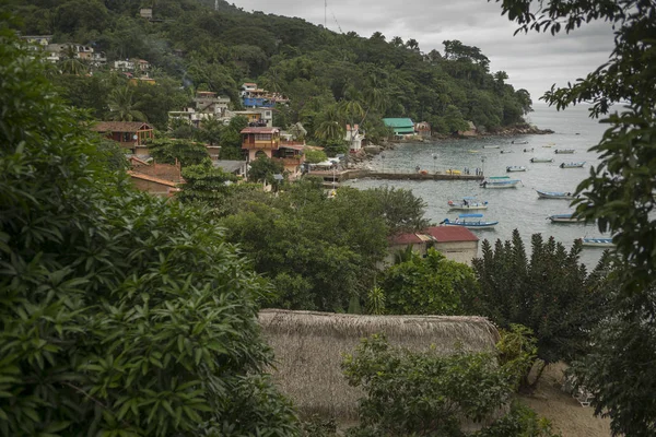 Scenic View Small Coastal Town Yelapa Jalisco Mexico — Stock Photo, Image