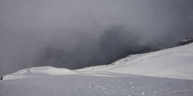 Karlı dağ, Whistler, British Columbia, Kanada görünümünü