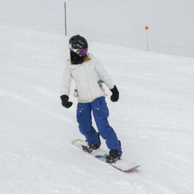 Karlı dağda, Whistler, British Columbia, Kanada snowboard turizm