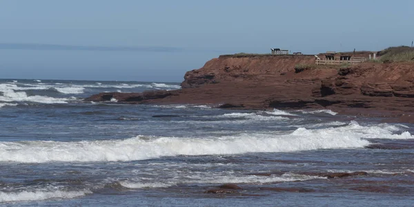 Malerischer Blick Auf Wellen Strand Neue Glasgower Höhle Prince Edward — Stockfoto