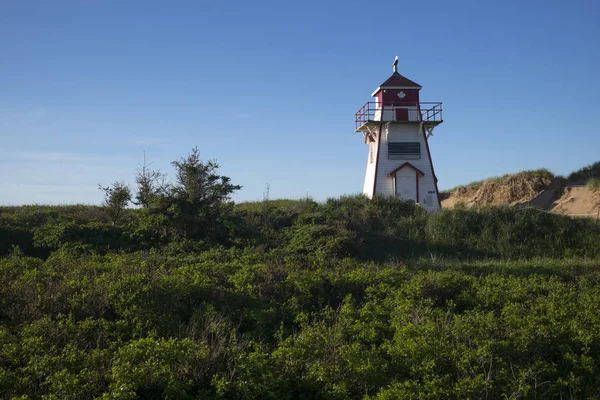 Világítótorony Partjainál North Shore Prince Edward Island National Park Prince — Stock Fotó