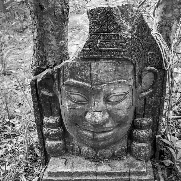 Close Detalhes Escultura Estátua Koh Samui Província Surat Thani Tailândia — Fotografia de Stock