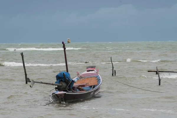 Boat Sea Stormy Sky Koh Samui Surat Thani Province Thailand — Stock Photo, Image