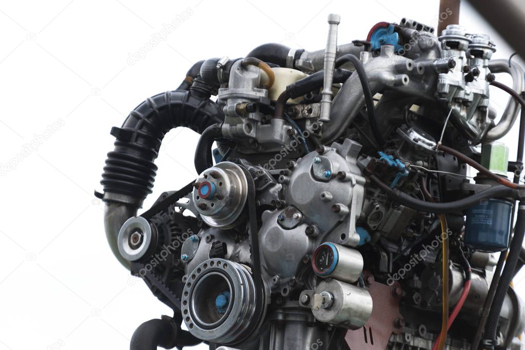 Close-up of car engine, Koh Samui, Surat Thani Province, Thailand