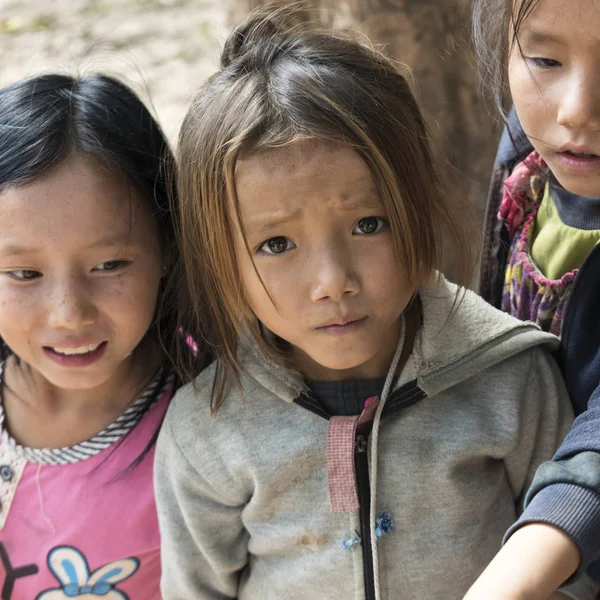 Zbliżenie Dzieci Prowincja Xaignabouli Laos — Zdjęcie stockowe