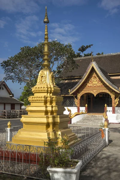 Templo Wat Xieng Thong Luang Prabang Laos — Fotografia de Stock