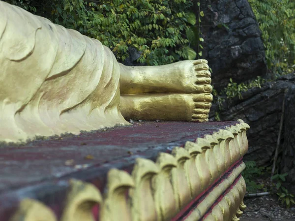Estátua Buda Monte Phousi Luang Prabang Laos — Fotografia de Stock