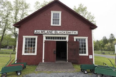 Facade of workshop in Sherbrooke Village, Nova Scotia, Canada clipart