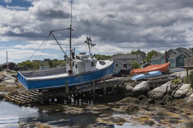 Balıkçı tekneleri, rıhtım, West Dover, Halifax, Nova Scotia, Kanada