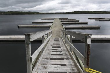 Ahşap iskelesi için deniz, Guysborough, Nova Scotia, Kanada, Kanada basın görüntüleri/Keith Levit lider