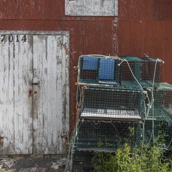 Hummer Fällor Fiske Skjul Hamnen Västra Dover Halifax Nova Scotia — Stockfoto