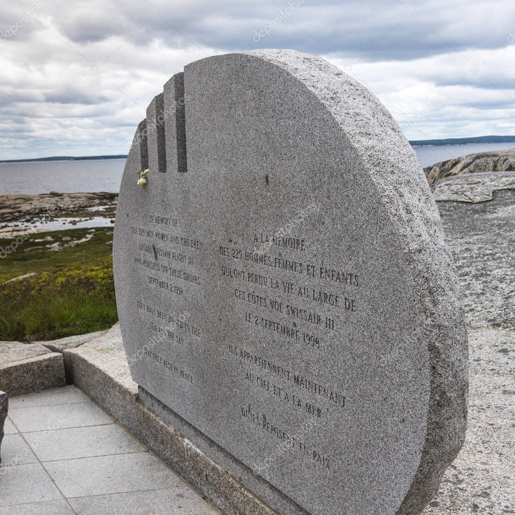 Monumento al vuelo 111 de Swissair en Peggy 's Cove Preservation Área