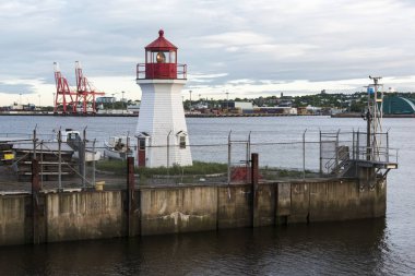 Lighthouse at harbor, Saint John, New Brunswick, Canada clipart