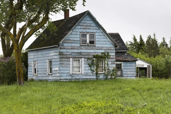Façade Une Maison Abandonnée Nouveau Brunswick Canada — Photo