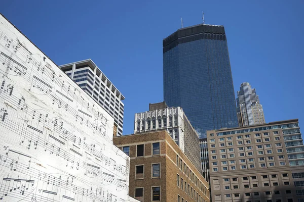 Alacsony Szög Kilátás Központ Ids Torony Downtown Minneapolis Hennepin Megye — Stock Fotó