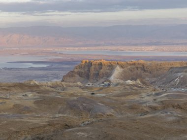 Çöl, Masada, Judean Desert, Dead Sea Region, İsrail doğal görünümünü