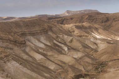 Rock formations in a canyon, Masada, Judean Desert, Dead Sea Region, Israel clipart