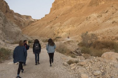 İnsanlar çöldesiniz Judean Desert, Dead Sea Region, İsrail