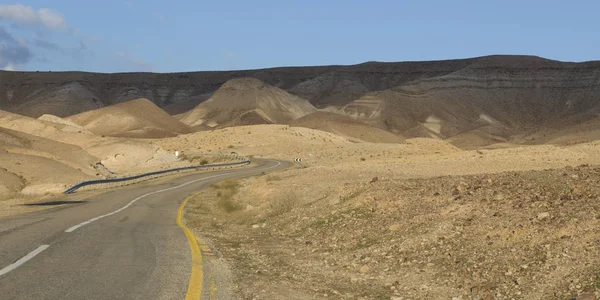 Camino Que Pasa Por Desierto Desierto Judea Región Del Mar — Foto de Stock