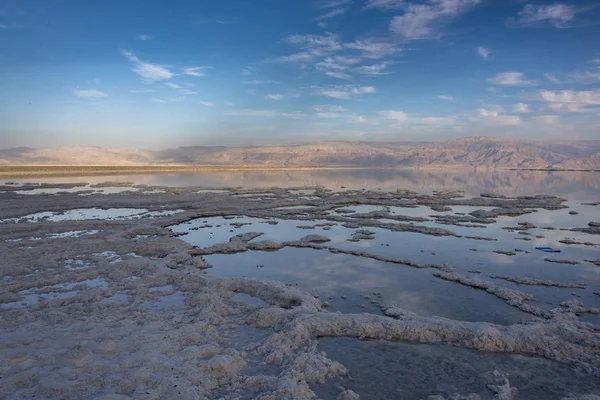 Vista Panorámica Del Lago Sal Mar Muerto Israel — Foto de Stock