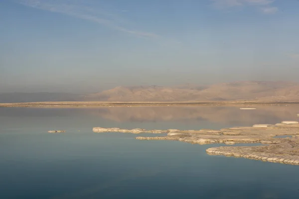 Vista Panorámica Del Lago Sal Mar Muerto Israel — Foto de Stock