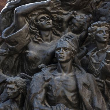 Varşova gettosu ayaklanması Close-Up Nathan Rapoport, Kudüs, İsrail tarafından Heykel Sergisi