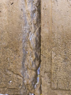 Western Wall, Old City, Kudüs, İsrail çatlaklar namazlarında içeren kağıt notları