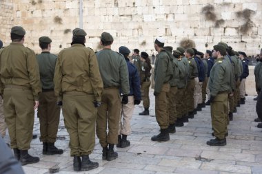 Western Wall, Old City, Kudüs, İsrail Ordusu askerleri