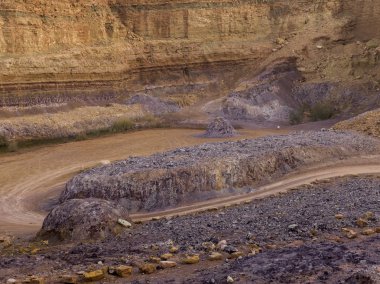 Kaya oluşumları çölünde, Makhtesh Ramon, Negev Çölü, İsrail