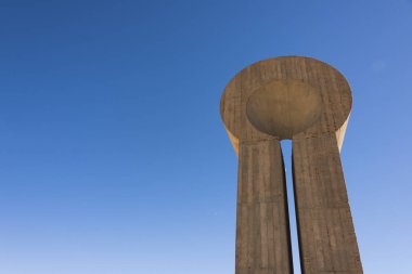 Low angle view of sculpture in Sculpture Garden, Makhtesh Ramon, Negev Desert, Israel clipart