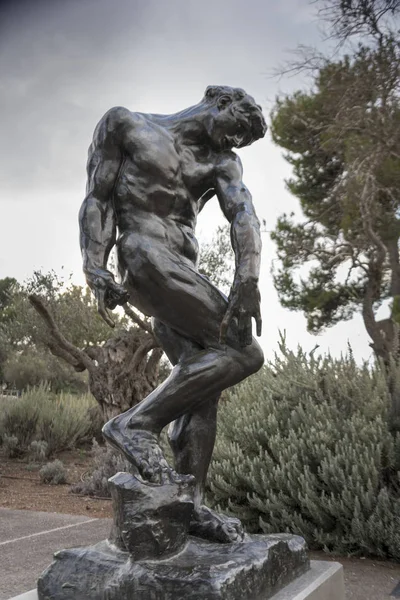 Adam Heykelini Auguste Rodin Srail Müzesi Jerusalem Srail — Stok fotoğraf