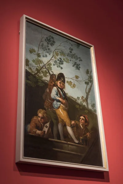 Chłopcy Gry Żołnierze Malarstwo Przez Francisco Goya Muzeum Izrael Jerozolima — Zdjęcie stockowe