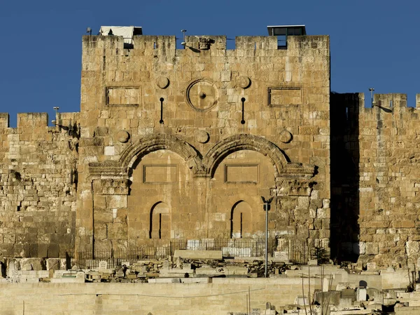 Goldenes Tor Altstadt Jerusalem Israel — Stockfoto