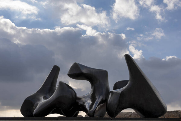Vertebrae sculpture by Henry Moore at the Israel Museum, Jerusalem, Israel
