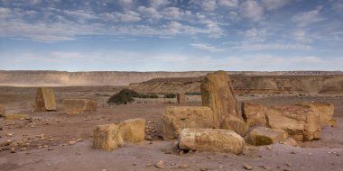 Kaya oluşumları çölünde, Makhtesh Ramon, Negev Çölü, İsrail